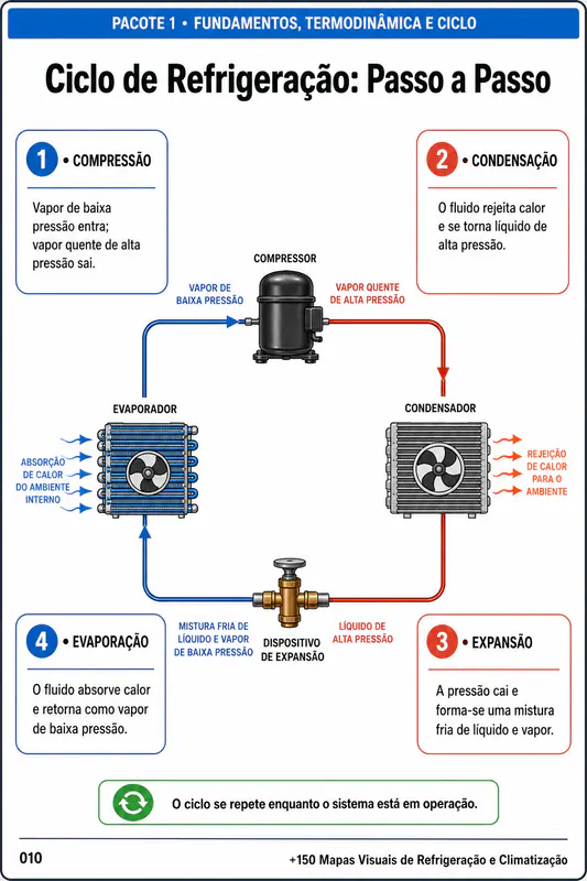 Mapa Visual Técnico de Refrigeração